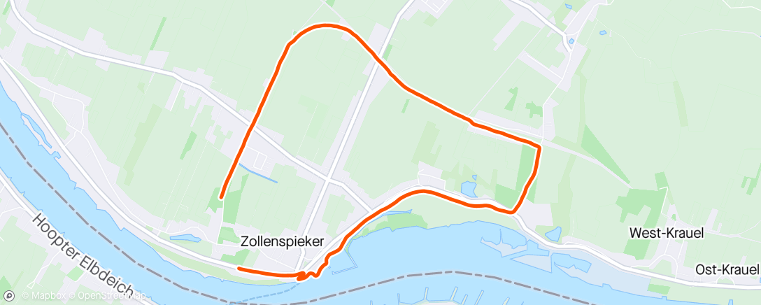 Map of the activity, Runde Kirchwerder/Zollenspieker