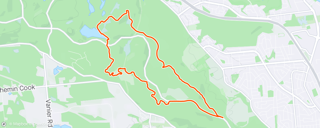 Map of the activity, The EZ Trail Run