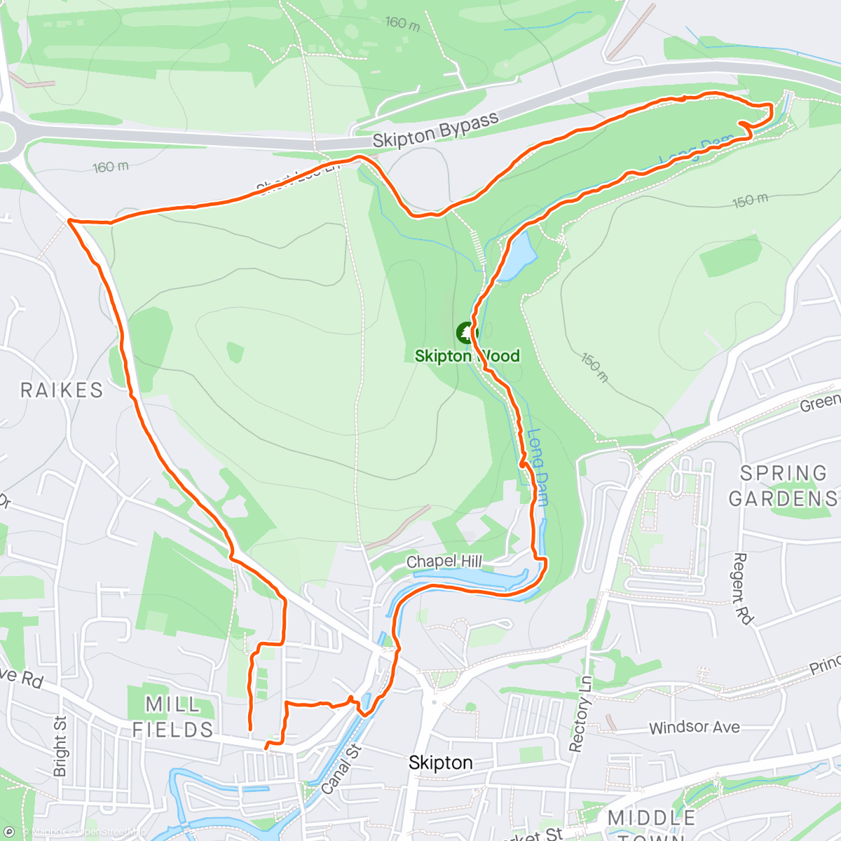 Map of the activity, Walk and work