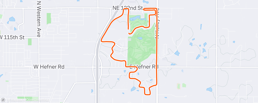 Map of the activity, Morning Run