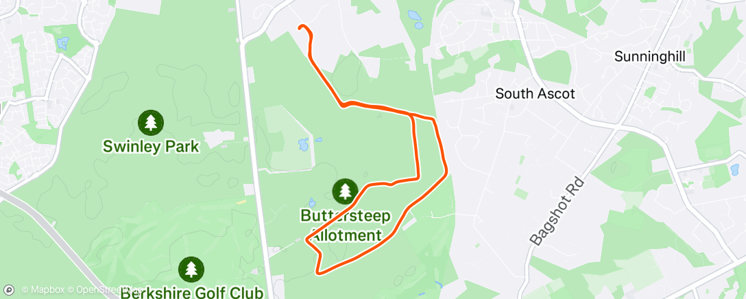 Map of the activity, Morning Run