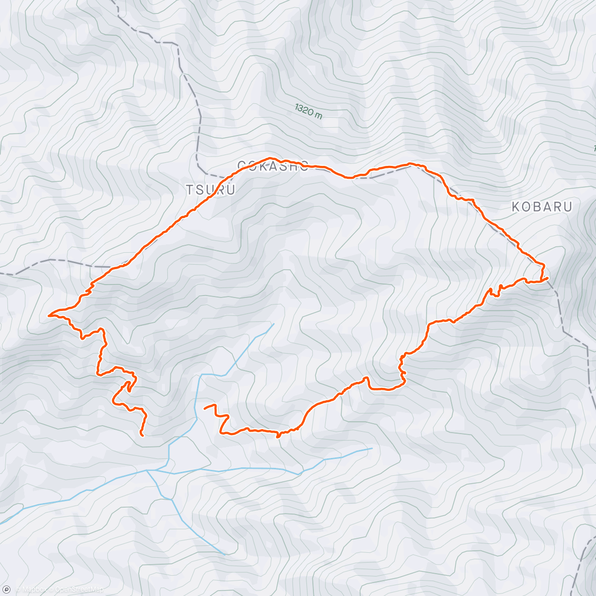 Map of the activity, Mt. Sobo #44