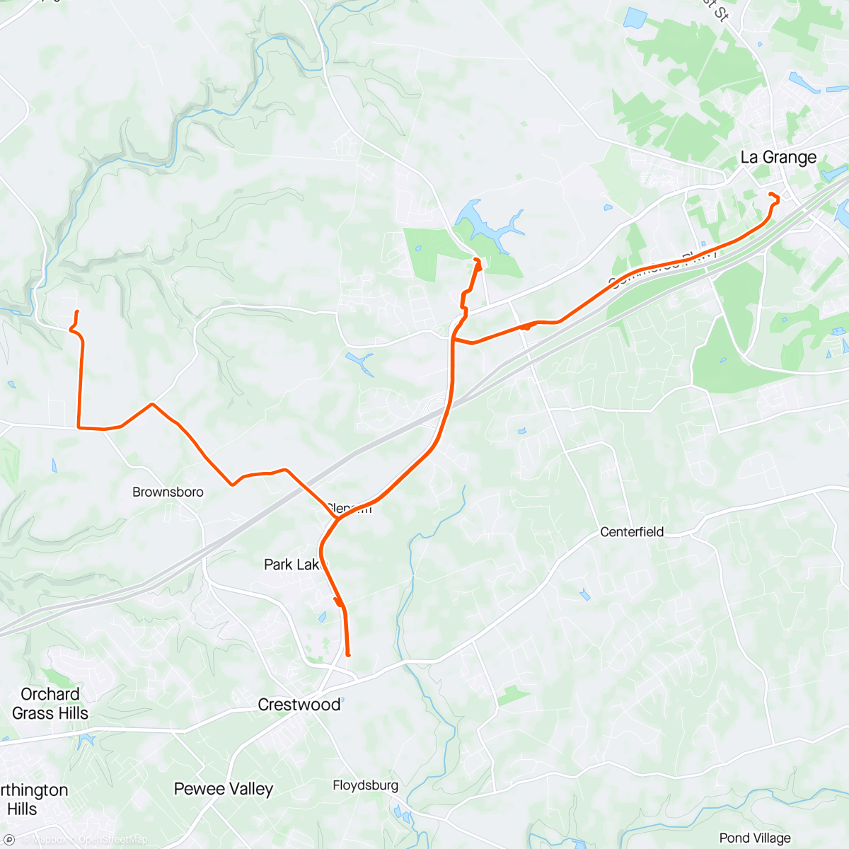 Map of the activity, Had to settle for a 100k instead of a 100 miles, but I found my limit.