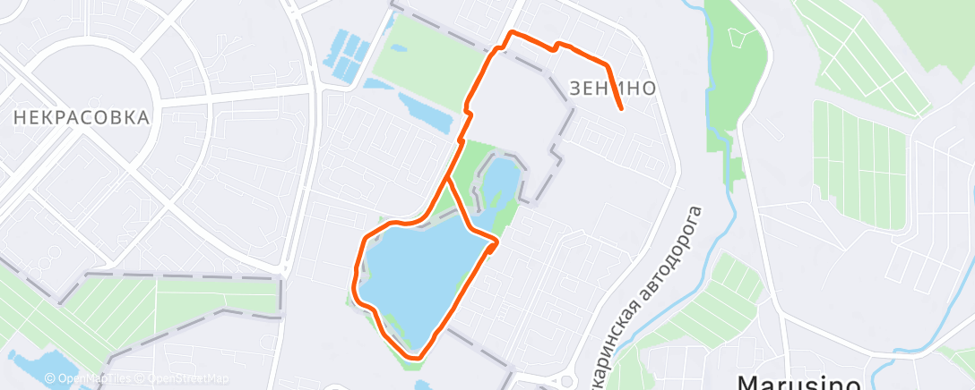 Карта физической активности (Вечерний забег)