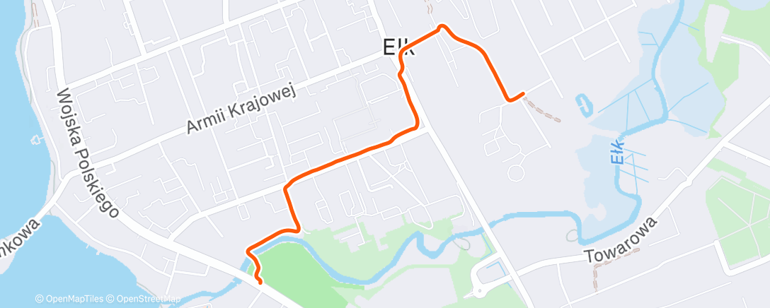 Map of the activity, Morning Run