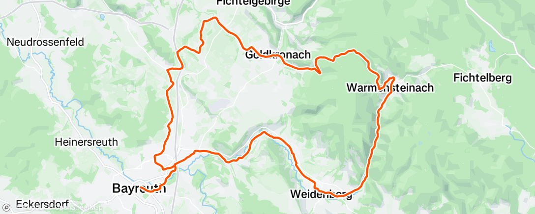 Map of the activity, Fahrt am Nachmittag