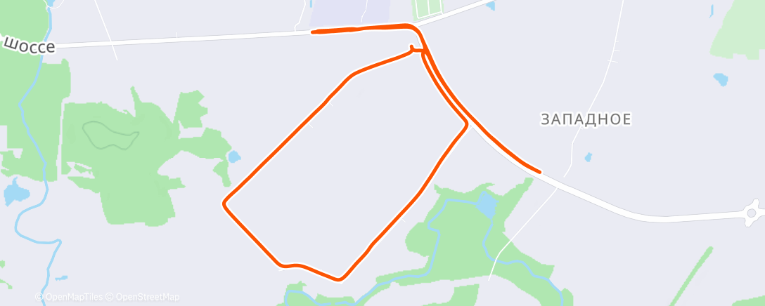 Map of the activity, Дневной забег