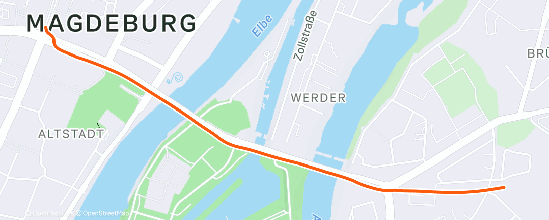 Map of the activity, Spaziergang am Nachmittag