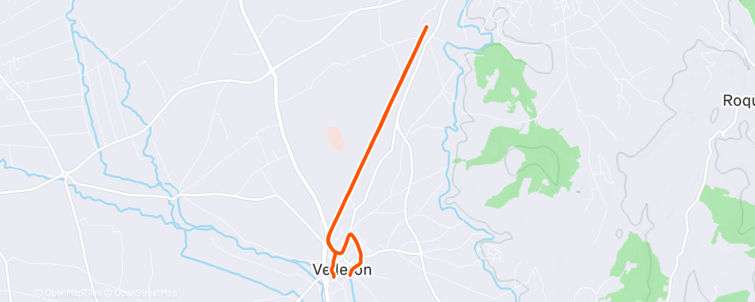 Map of the activity, Course à pied dans l'après-midi