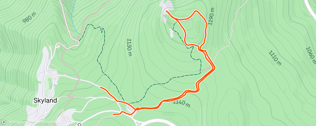 Map of the activity, Afternoon Hike