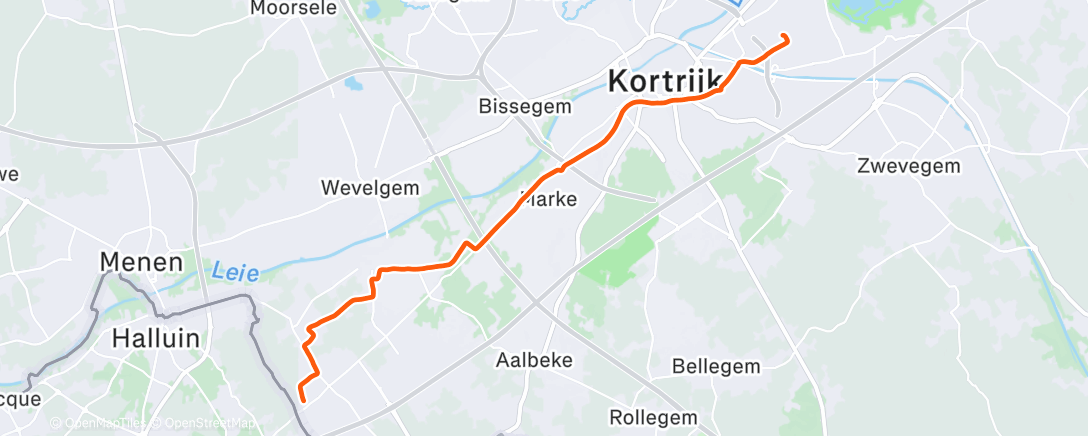 Map of the activity, Morning Ride