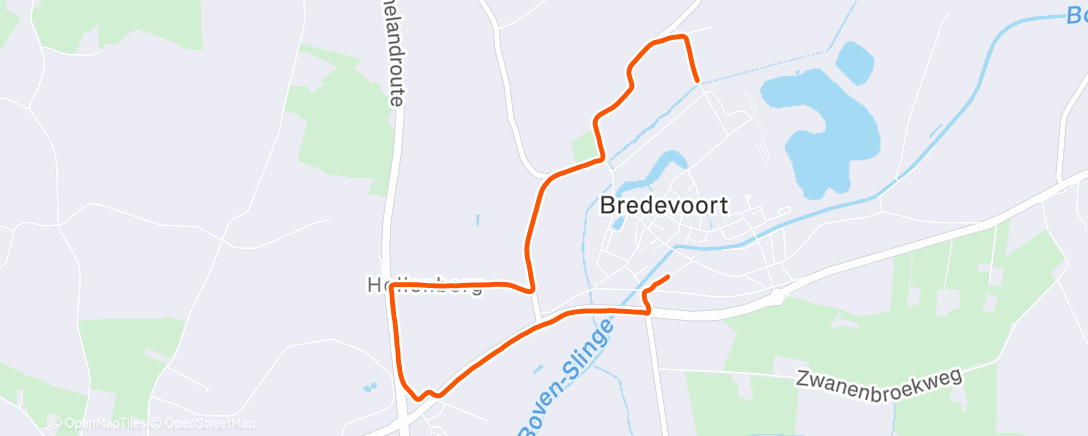 Map of the activity, Evening Run