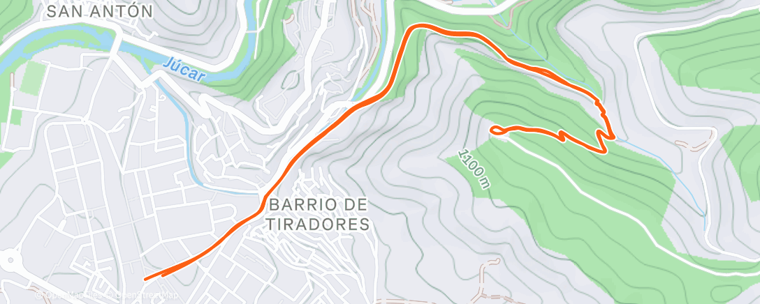Map of the activity, Morning Hike