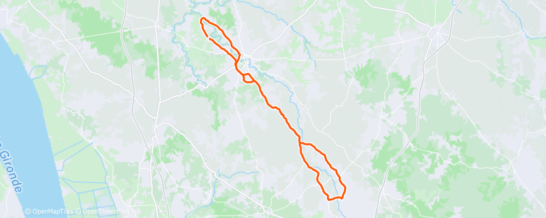 Map of the activity, Sortie vélo dans l'après-midi