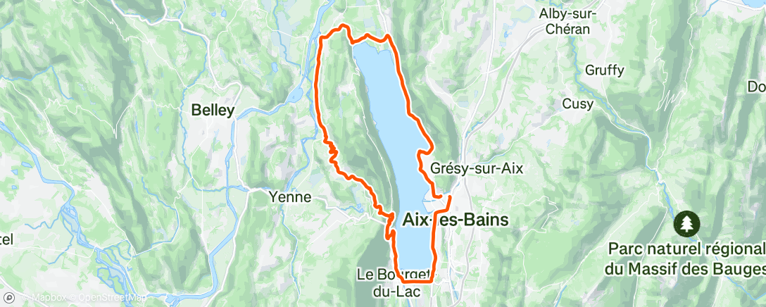 Map of the activity, Sortie vélo le matin