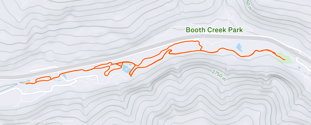 Map of the activity, Desperate mountain conditions call for desperate measures #washed