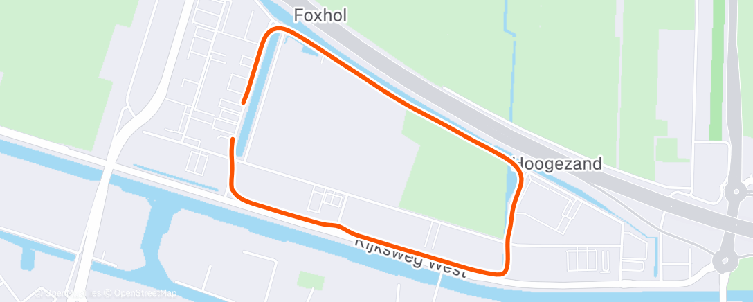 Map of the activity, Middagwandeling in de sneeuw