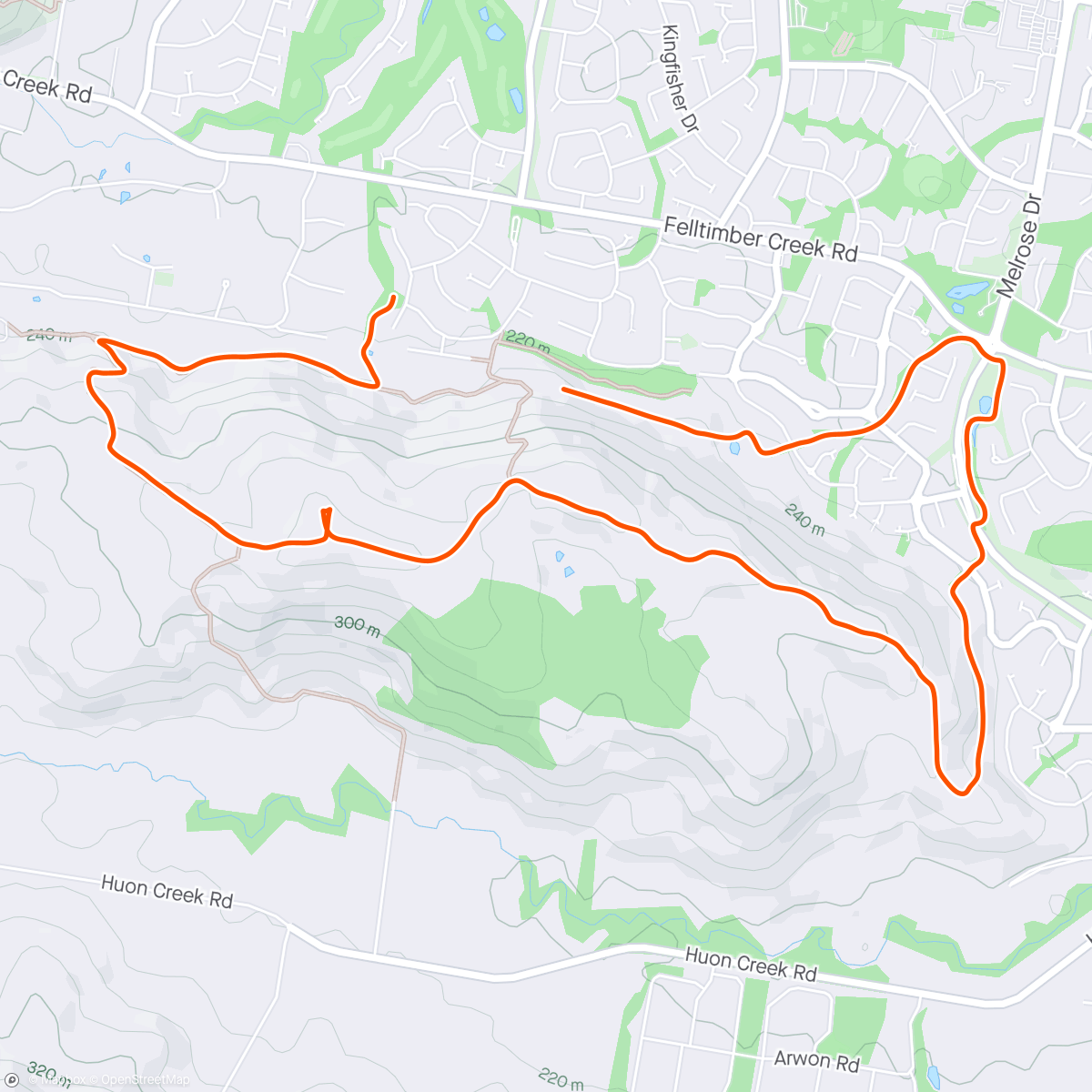 Карта физической активности (Fed Hill Run)