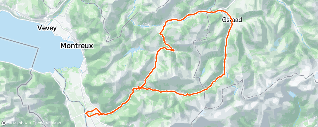 Map of the activity, Aigle -Col des Mosses-Gstaad-Pillon-Aigle