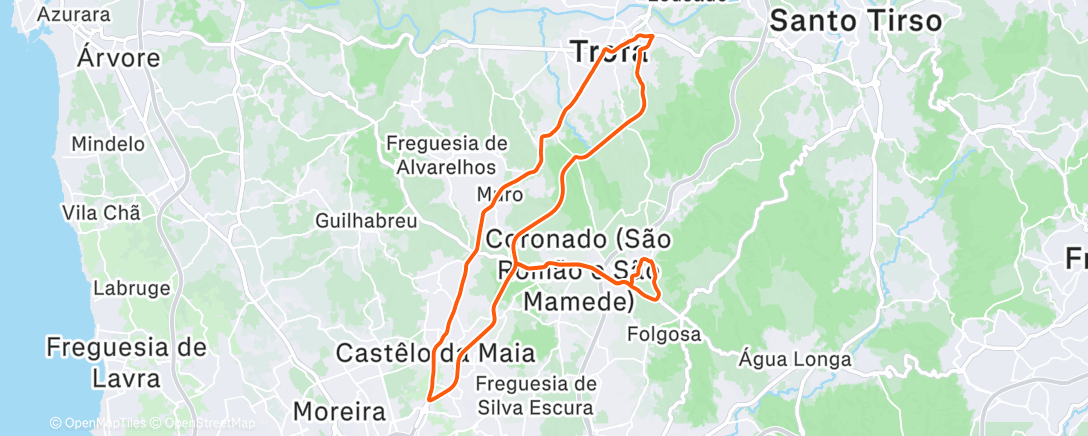 Карта физической активности (Volta de bicicleta vespertina)