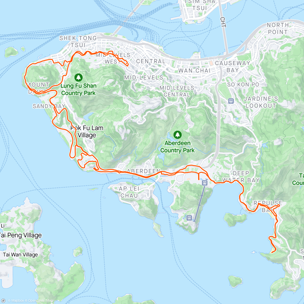 Map of the activity, HK🇭🇰- recovery ride