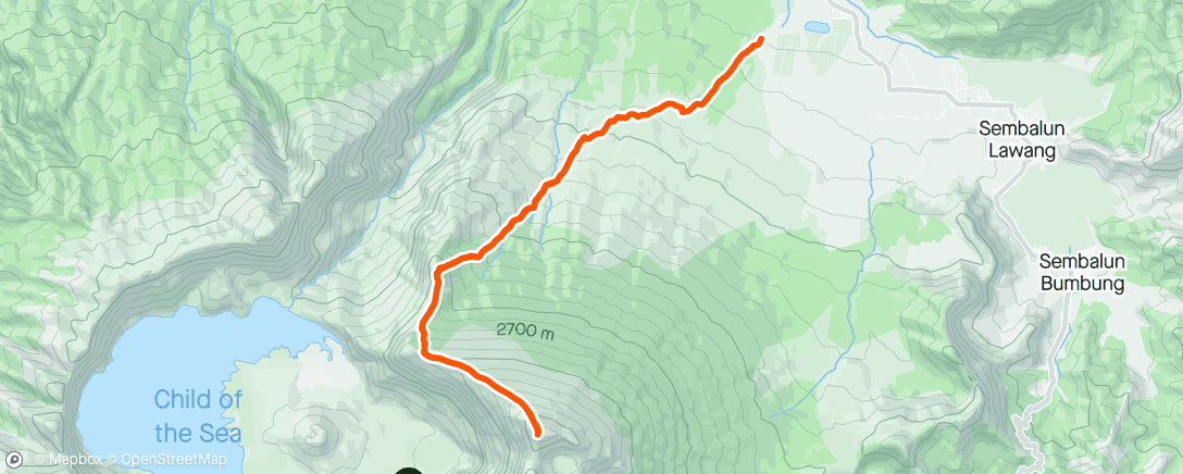 Map of the activity, Mt.Rinjani