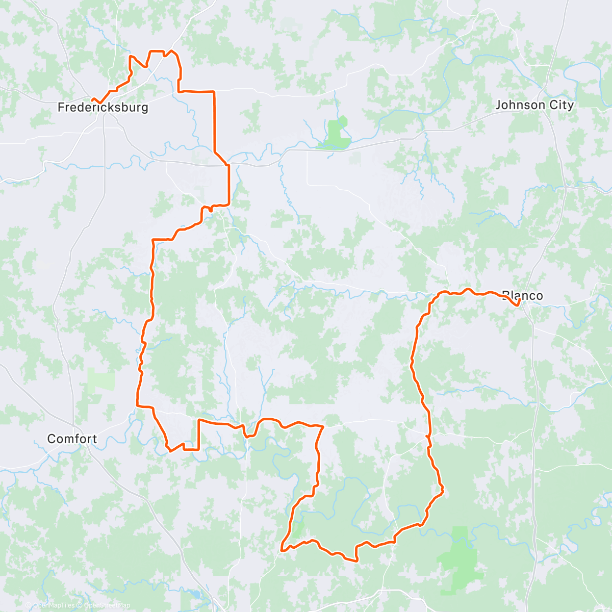 Карта физической активности (Dave’s Hill Country Tour - DAY 02)