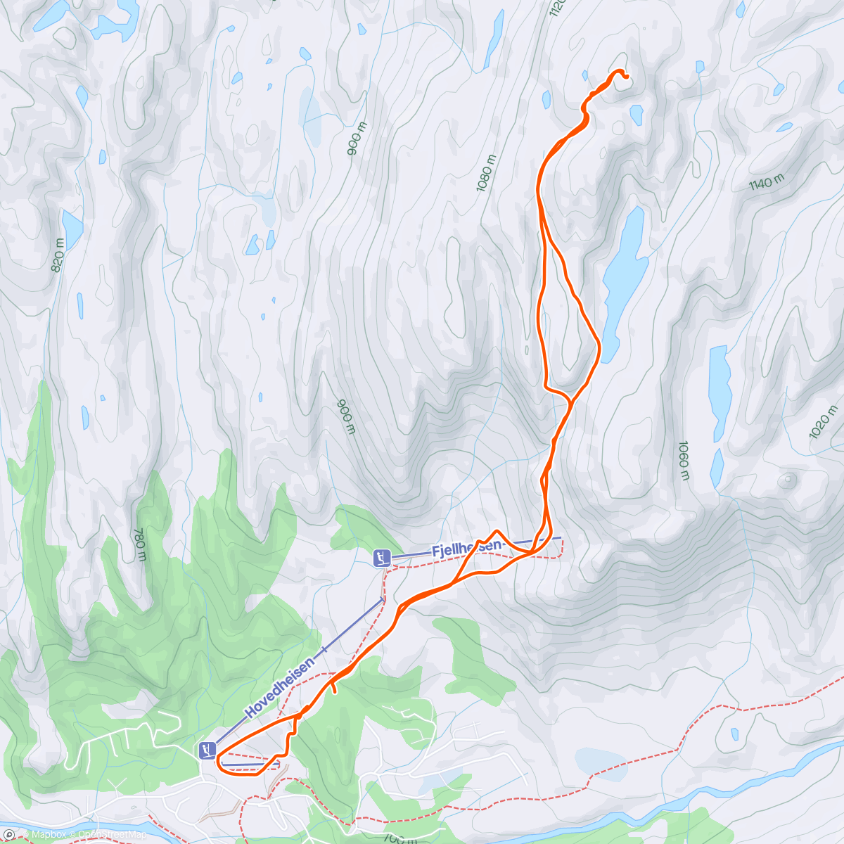 Mappa dell'attività Lunch Backcountry Ski