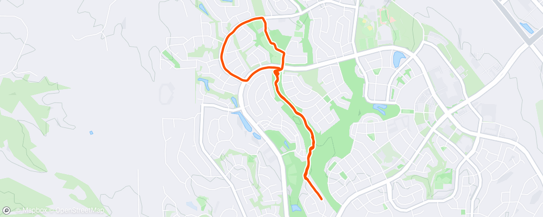 Map of the activity, Afternoon Run
