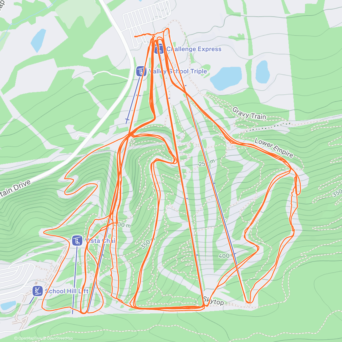 Map of the activity, Lunch Alpine Ski