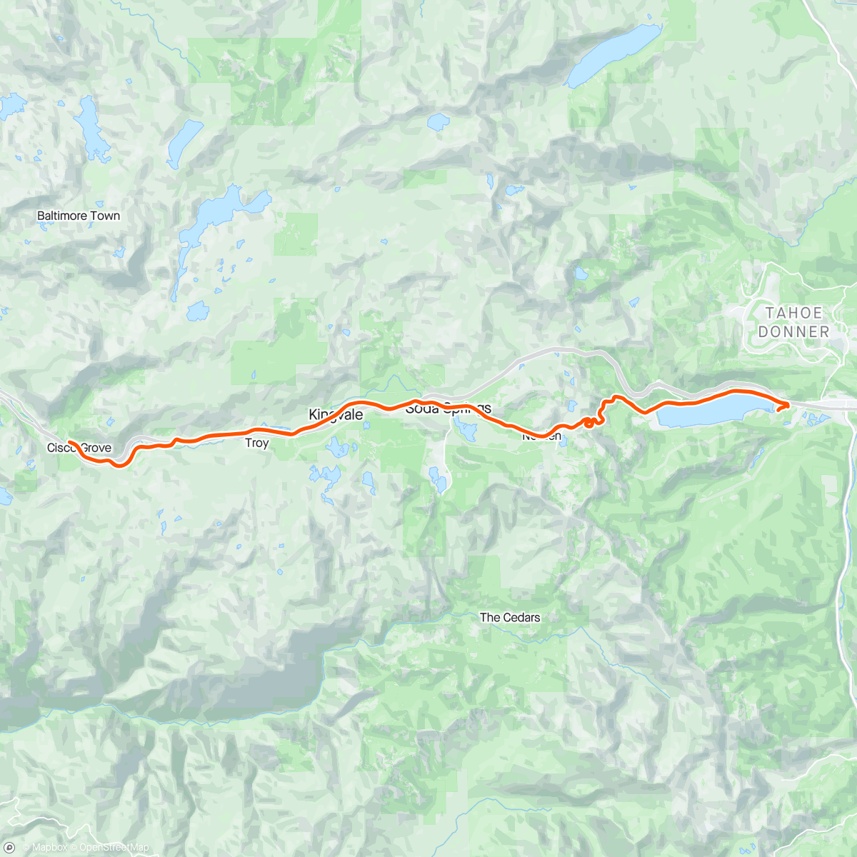 Map of the activity, Donner