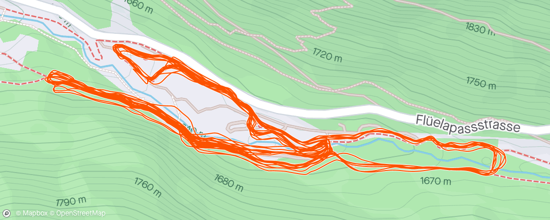 Map of the activity, Classic skiing