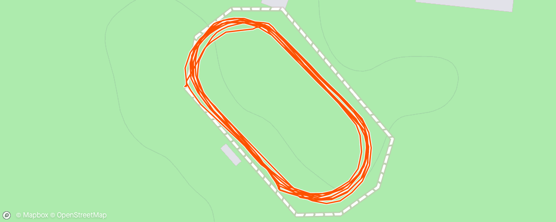 Map of the activity, 4 x 600m (200m walk recovery)