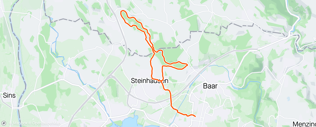 Map of the activity, ZF-Trophy 🏃🏼‍♂️ Steinhausen lang