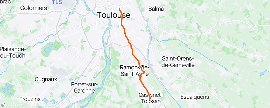 Map of the activity, Morning Ride