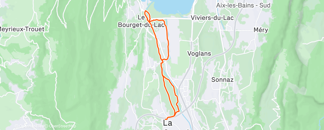 Map of the activity, Course à pied le matin