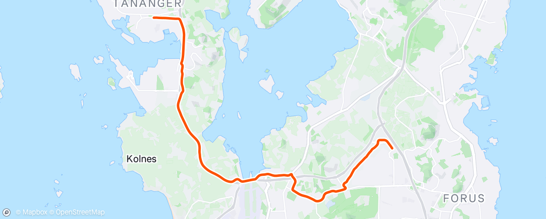 Map of the activity, Joggetur med gutta på kontoret.