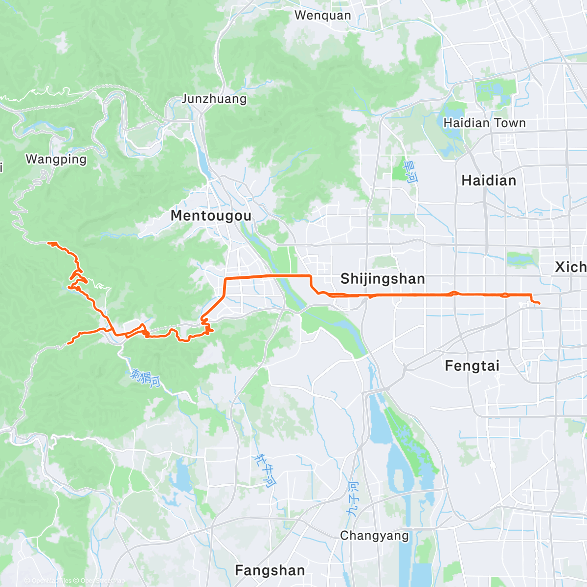 Map of the activity, 2026开年京西戒潭松训练一疗程📸☕️📶