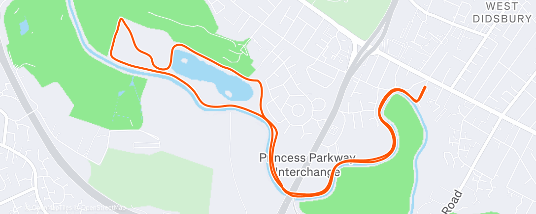 Map of the activity, Lunch Run