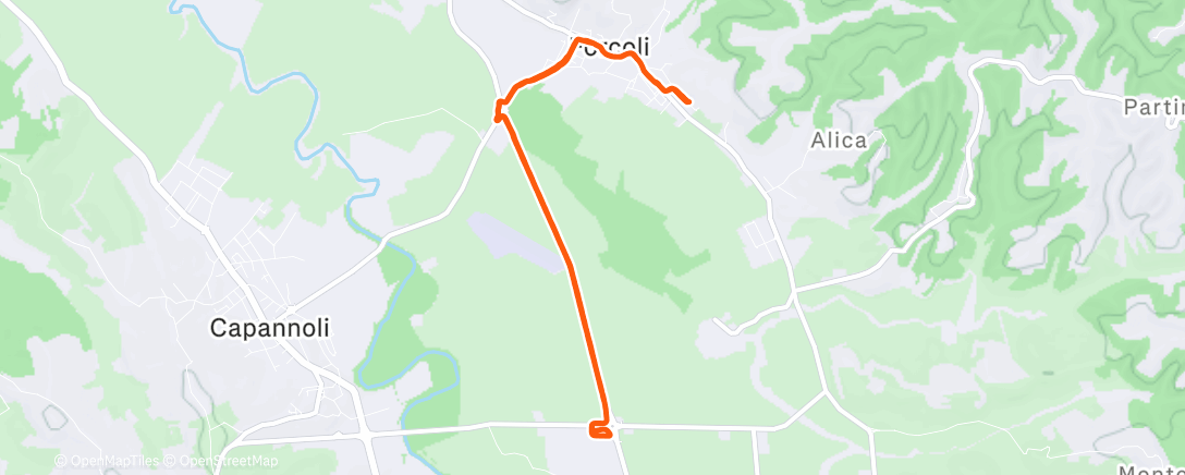 Map of the activity, Camminata dell'ora di pranzo