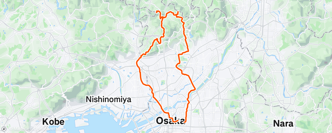 Map of the activity, 夜のライド