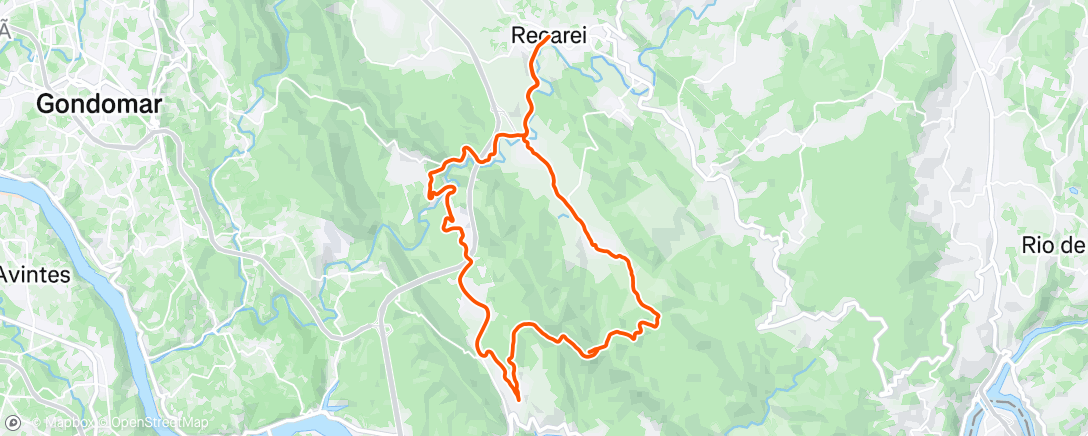 Map of the activity, Morning Mountain Bike Ride