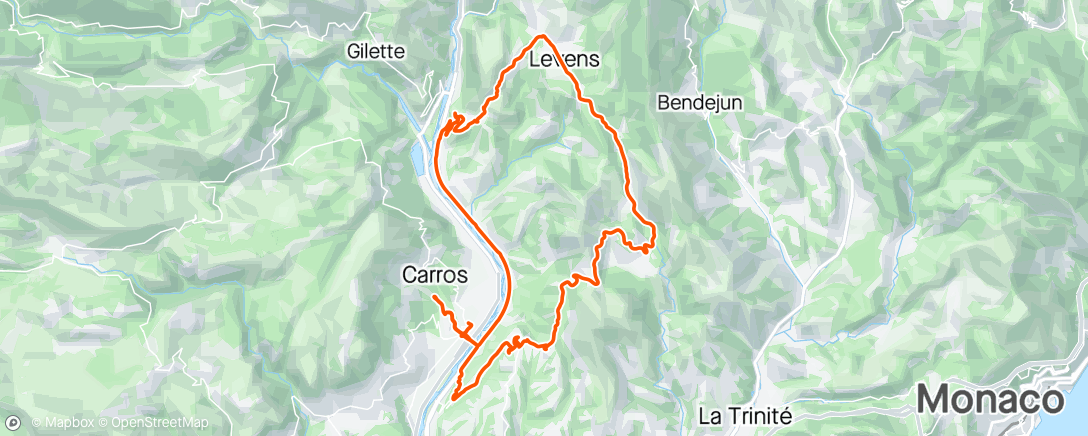 Map of the activity, Veille Mercantour