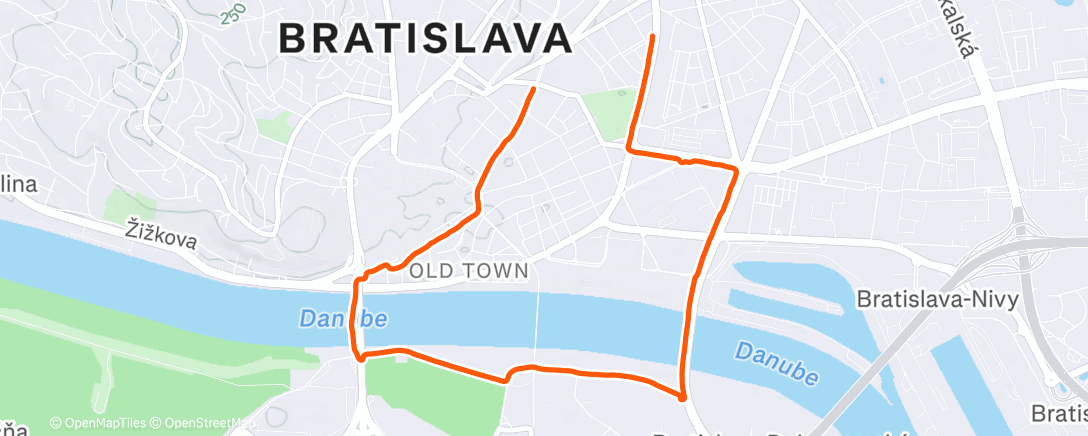 Map of the activity, Cez mosty