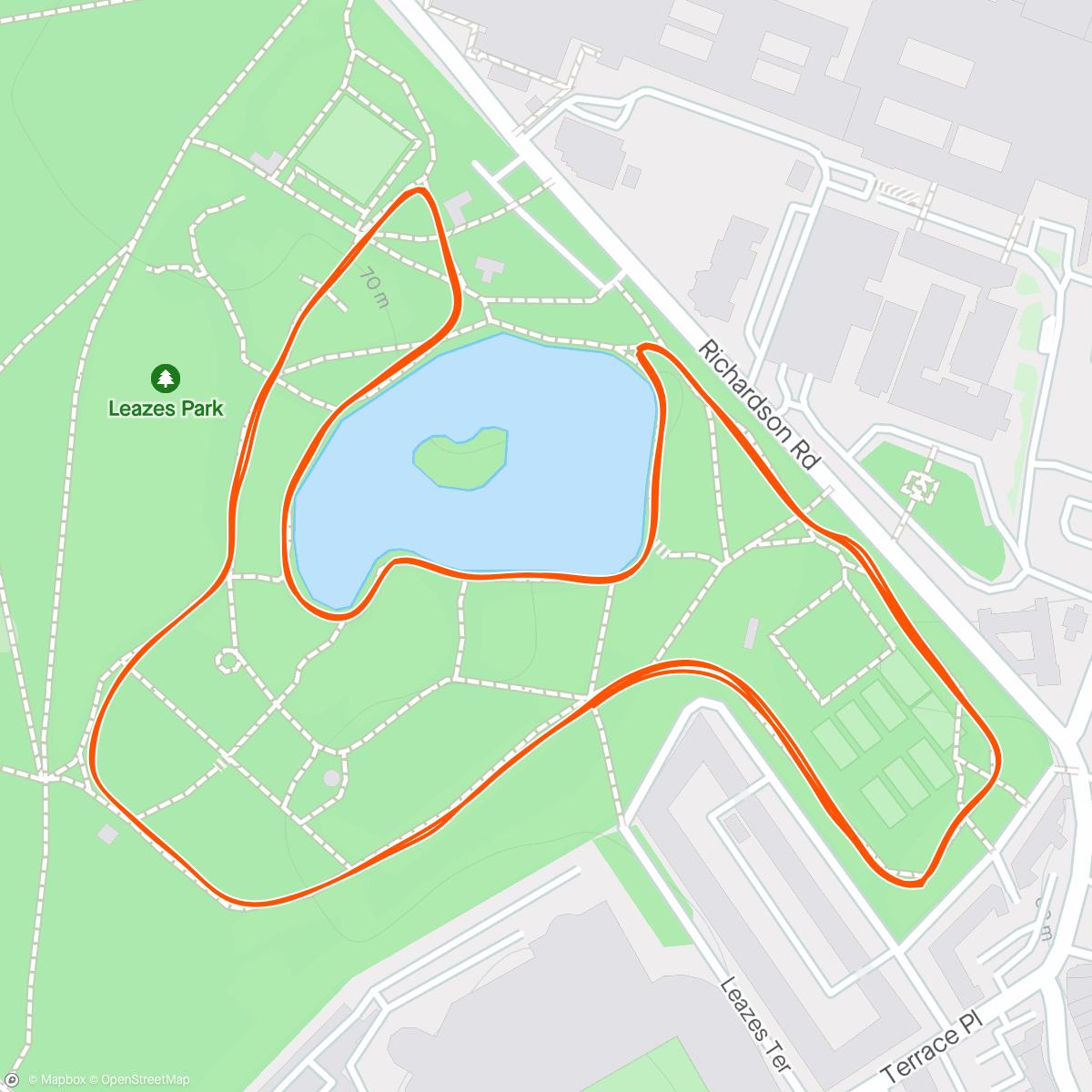 Mapa da atividade, Park Run Tourist