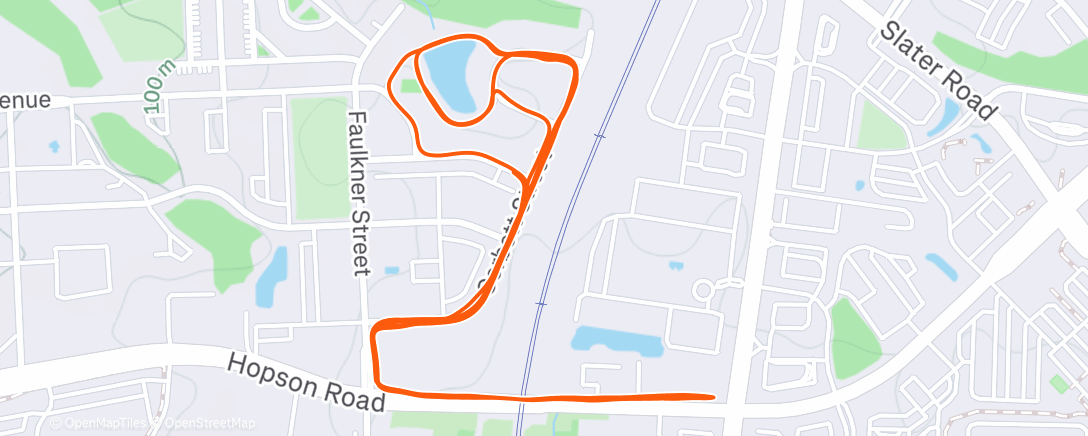 Map of the activity, Morning Trail Run