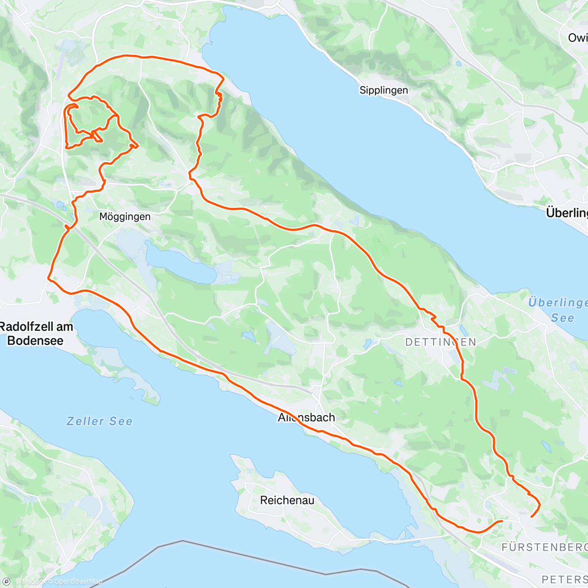 Map of the activity, Back on Bike