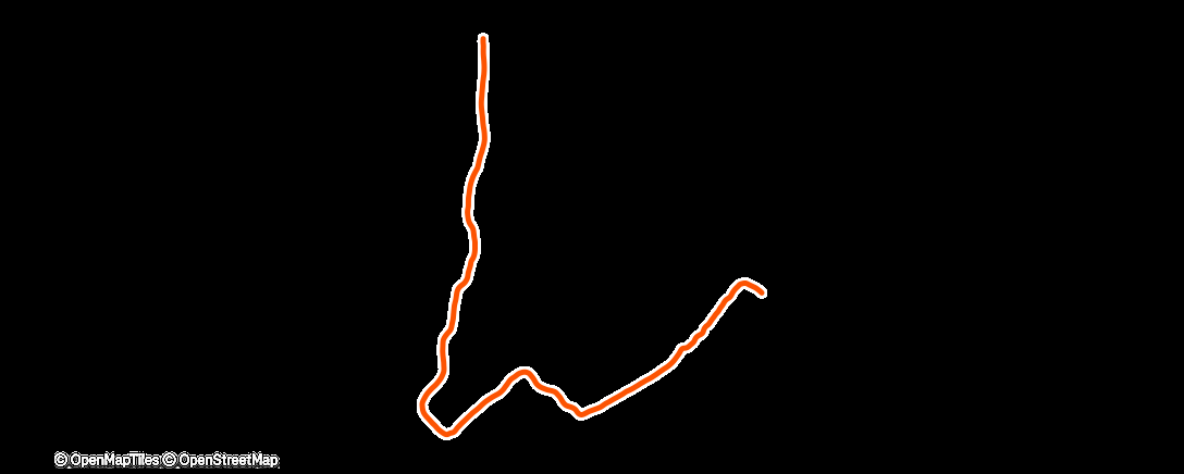 Map of the activity, Lunch Trail Run
