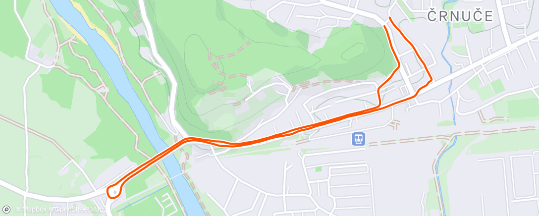 Map of the activity, Evening Run