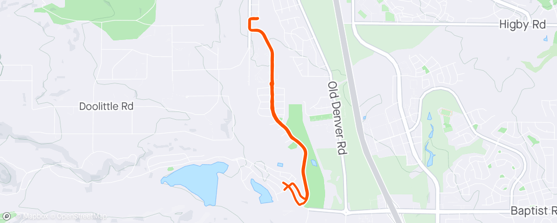 Map of the activity, HM: 5K Pace Intervals